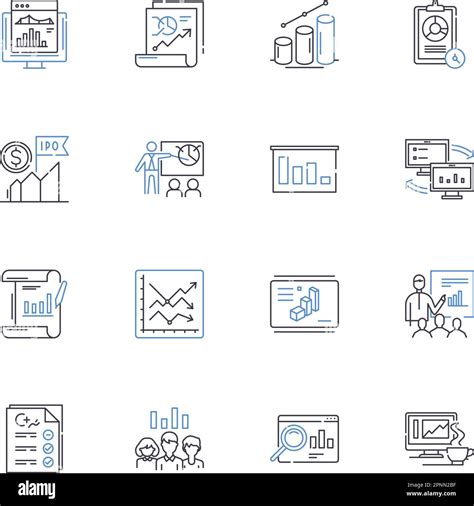 Statistical Analysis Line Icons Collection Probability Data Analysis