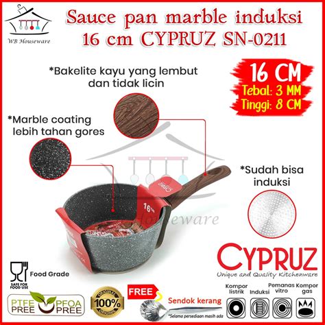 Jual Panci Penggorengan Marble Induksi Cm Sauce Pan Cypruz Sn