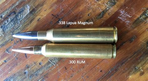 Side By Side Photo Of The 338 Lapua Magnum And 300 Rum Rlongrange