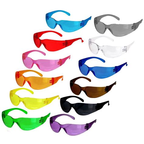 Bison Life Safety Glasses Polycarbonate Lens Full Color Variety Pack