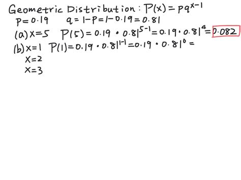 Solvedfind The Indicated Probabilities Using The Geometric