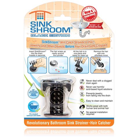 Sinkshroom Chrome Edition Revolutionary Bathroom Sink Drain Protector