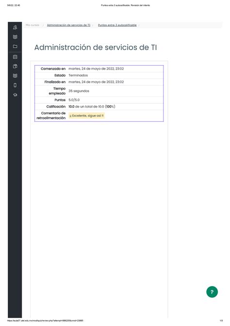 Puntos extra 3 autocalificable Revisión del intento Studocu