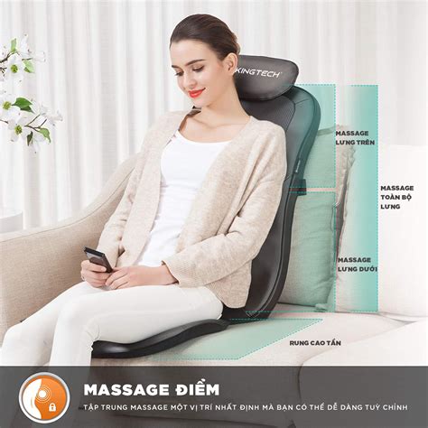 Mua Đệm Ghế Massage Cao Cấp Kingtech Máy Mát Xa Lưng Chế Độ 3d Chuyên Sâu Kết Hợp Tính Năng