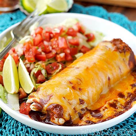 Shredded Beef Burritos Enchilada Style