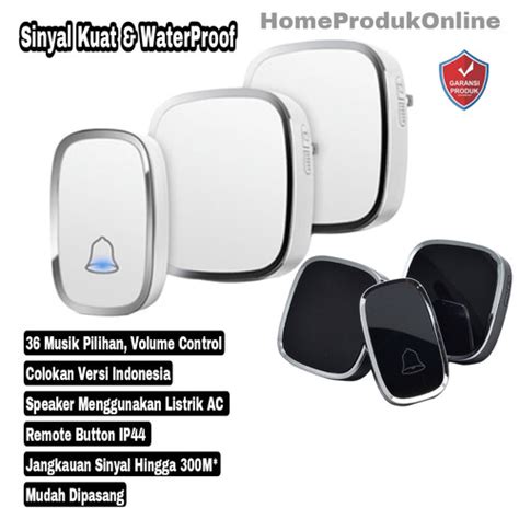 Promo Bel Rumah Rumah Wireless Door Bell Waterproof Pintu 2 Receiver