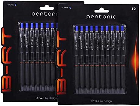 Pentonic B RT 0 7mm Retractable Ball Pen Blister Pack Blue Ink Set