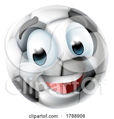 Soccer Ball Emoticon Face Emoji Cartoon Icon Posters, Art Prints by ...