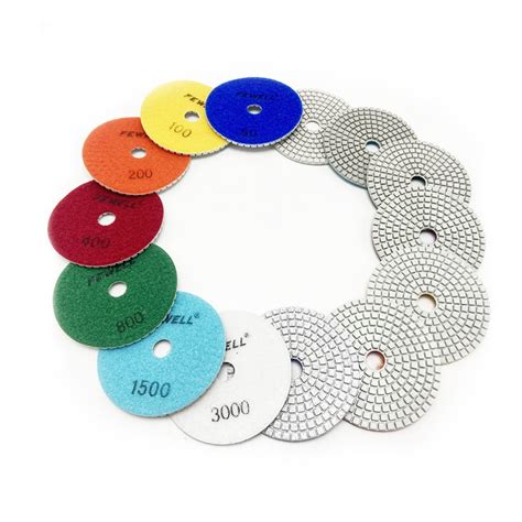 7PCS 4inch 100mm Diamond Disc Flexible Polishing Pads Set For Grinding