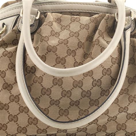 Gucci Sukey Boston Bag Gg Canvas At 1stdibs