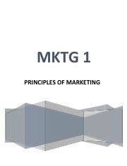 MKTG LESSON 1 Pdf MKTG 1 PRINCIPLES OF MARKETING SOUTH EAST ASIA