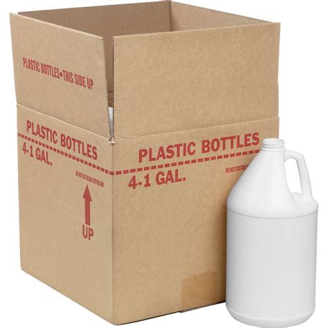 1 Gallon White Hdpe Plastic Round Jug 38mm 38 400 Large Label Panel 4x1 Reshipper Box