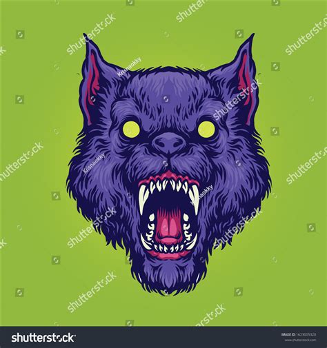 Angry Wolf Illustration Vector Design Stock Vector Royalty Free