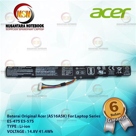 Jual Baterai Internal Original Laptop Acer As A K For Laptop Series E