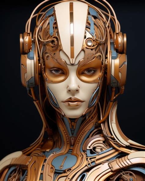 Premium Ai Image Generative Ai Illustration Of A Female Cyborg In