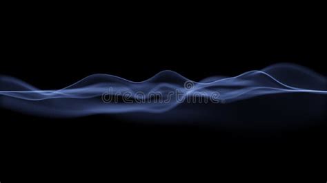Waves Of Blue Particles Looks Like Smoke Stock Image Image Of