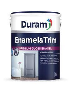 the duram enamel paint is white and has a dark blue tint on it