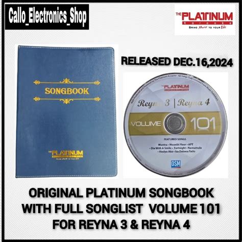 Platinum Songbook With Full Songlist And CD Volume 101 For Platinum