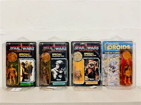 Star Wars Vintage 1985 POTF C3PO Leia Poncho Wicket Droids Kez