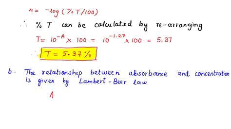 SOLVED 1 A 6 55 Mg L Lsolution Of Benzoic Acid Has An Absorbance