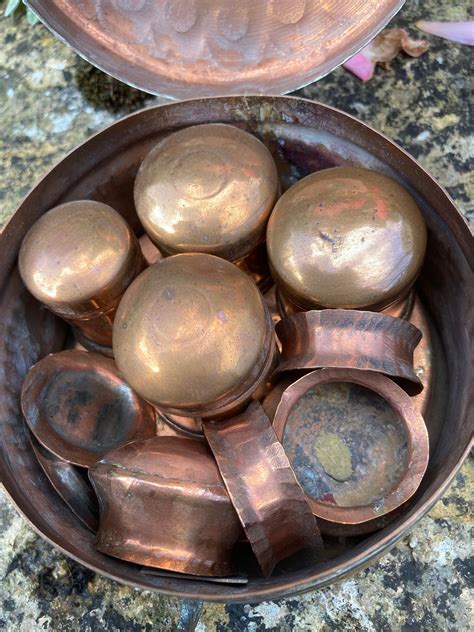 Vintage Indian Brass And Copper Spice Box Etsy UK