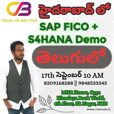 SAP FICO S4HANA Training In Telugu By Chanu SK In Hyderabad ID