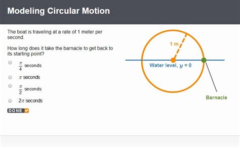 Modeling Circular Motion, Picture attached to the question. The boat is ...
