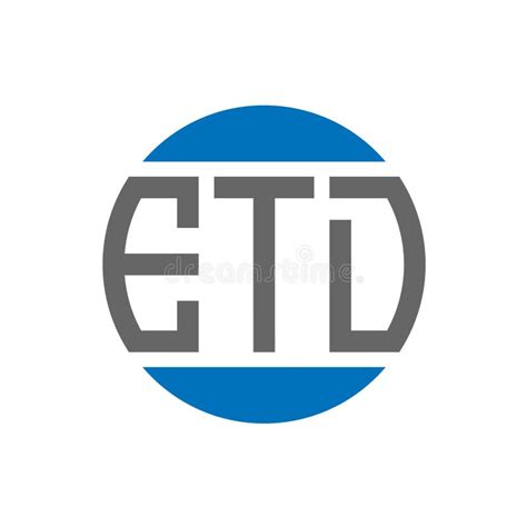 Etd Letter Logo Design On White Background Etd Creative Initials