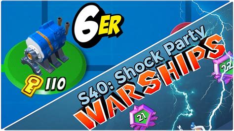 Boom Beach WARSHIPS Season 40 Shock Party 3 5 6 ER Ranks 16