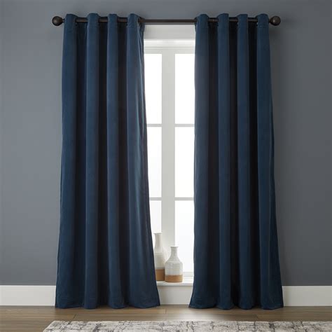 Better Homes And Gardens Modern Grommet Blackout Curtain Panel Navy 52