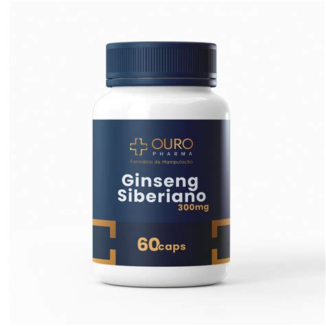 Ginseng Siberiano Mg Ou C Psulas Ouro Pharma