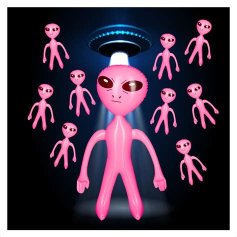 Lot X Extraterrestre Gonflable Figure Martien D Co De F Te Science