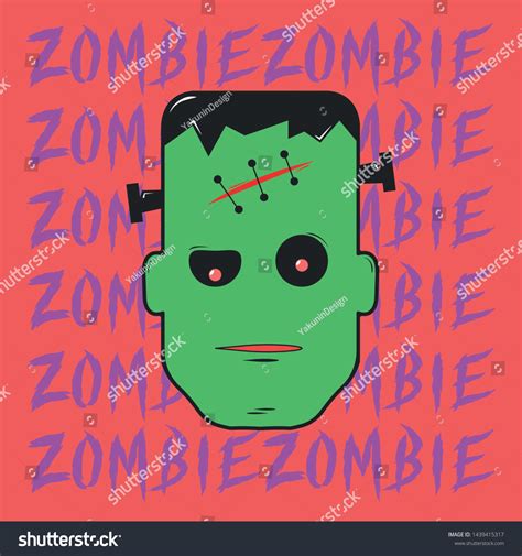 Vector Illustration Zombie Mask Halloween Stock Vector (Royalty Free ...