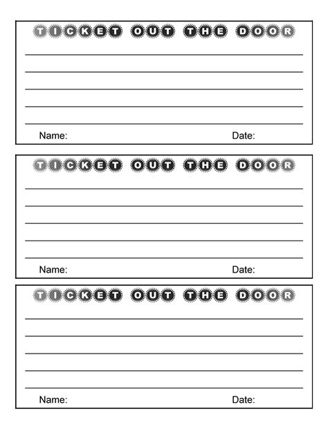 24 Printable Exit Ticket Templates Word PDF ᐅ TemplateLab