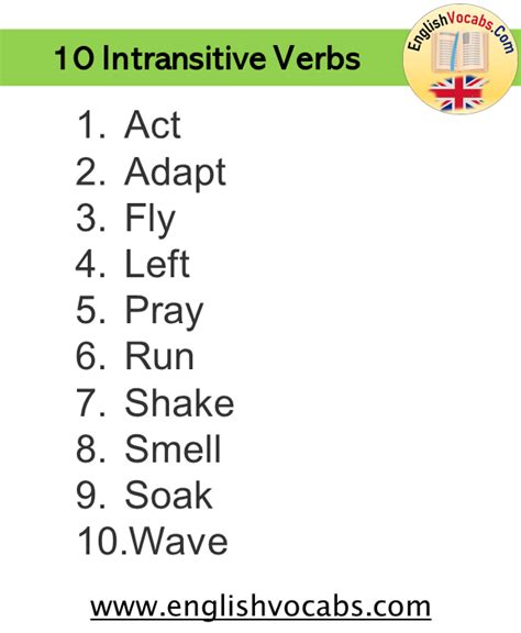 List Of Intransitive Verbs Useful Intransitive Verb Off