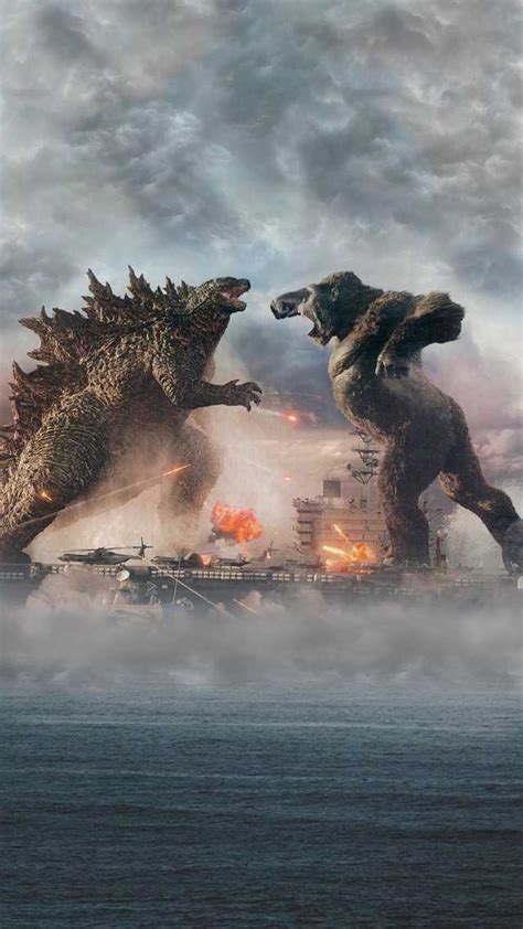 Godzilla Vs Kong Wallpaper Hd Phone : 1360x768 Godzilla vs King Kong 4K ...