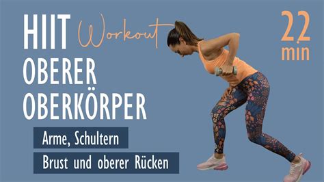 HIIT WORKOUT OBERER OBERKÖRPER mit Hanteln Von den Armen bis zum