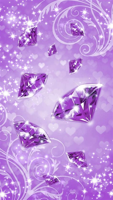 Pin By Reina Aragon On Wallpapers Heart Wallpaper Diamond Wallpaper Purple Wallpaper