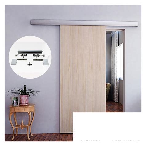 4 9FT 6FT 6 6FT Aluminium Alloy Brushed Interior Wood Barn Sliding Door