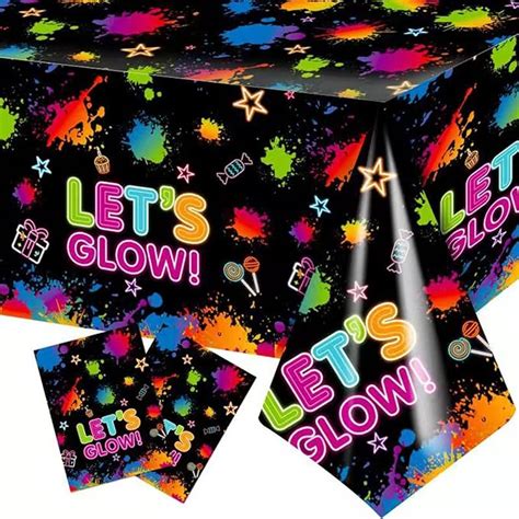 Amazon Pcs Glow Party Table Covers Neon Party Tablecloths Glow