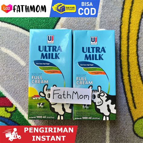 Ultra Milk 1000ml Susu Uht Full Cream Milk Plain Lazada Indonesia