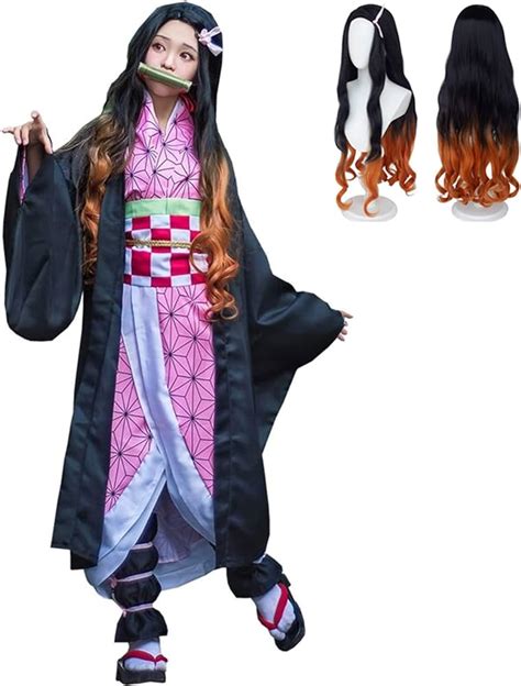 Anime Demon Slayer Kamado Nezuko Cosplay Costume, 58% OFF