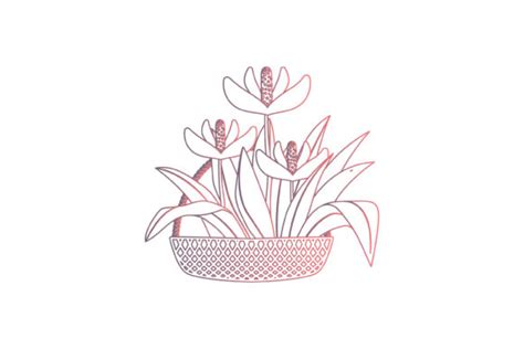 Spring Flower Basket 11 Gradien Icon Graphic By Raysaozora · Creative