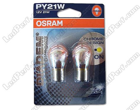 2 Ampoules Osram Diadem Chrome Clignotants PY21W Culot BAU15S