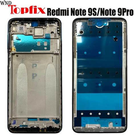 Original For Xiaomi Redmi Note 9s Middle Frame Plate Housing Bezel Lcd Support Mid Faceplate