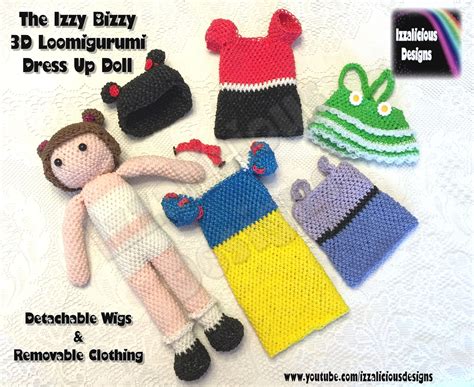 Loomigurumi Izzy Bizzy Doll Detachable Hair And Clothing Amigurumi