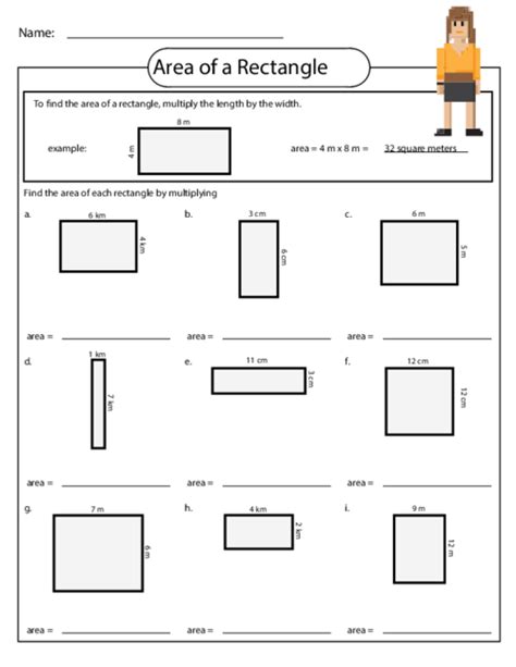 3rd Grade Area Worksheets