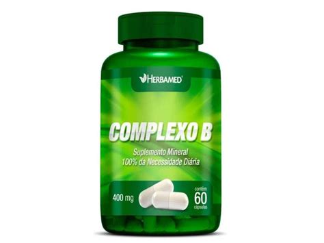 Complexo B B1 B2 B3 B5 B6 B7 B9 B12 400mg 60cap Herbamed