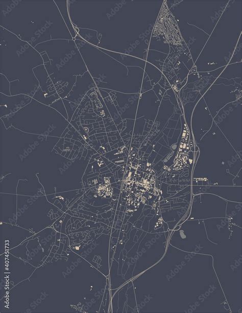 map of the city of Winchester, England, UK Stock Vector | Adobe Stock