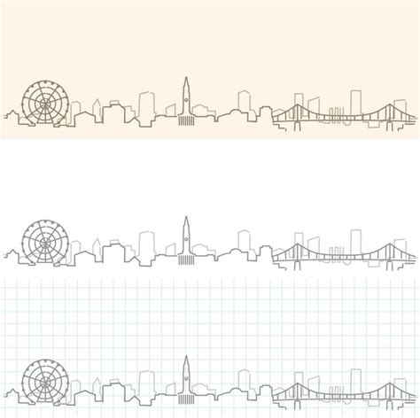 Premium Vector | Brisbane Hand Drawn Skyline